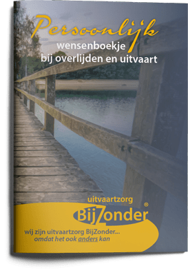 Het wensenboekje van uitvaartzorg BijZonder. hierin kun jij je wensen voor na het overlijden kenbaar maken